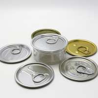 clear pet cans  which size is 67*33mm with aluminum caps and plastic lids TC-134K