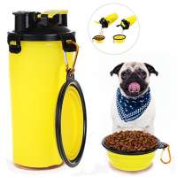 5 color dog Portable Water and Food 2 in 1 Cups for pet